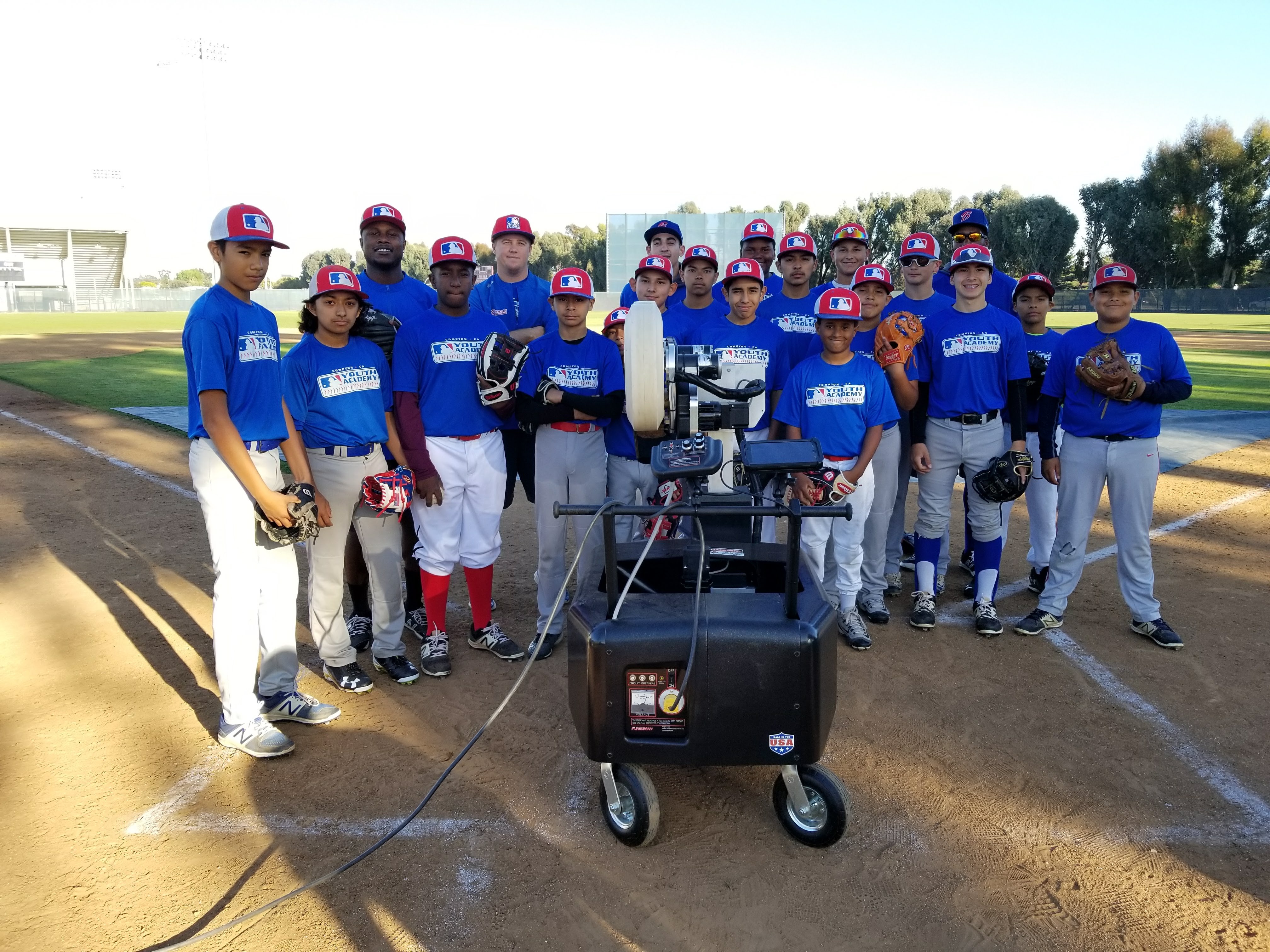 MLB Youth Academy in Compton Meets FungoMan